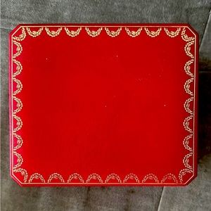 Must De Cartier Wrist Watch Jewelry Box Luxury Case Leather